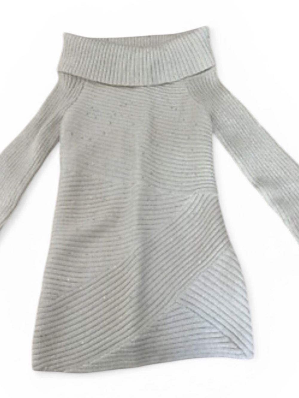 White House black market cream sequined sweater xs
